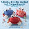 Playful Squinting Crab Musical Crab Plush Toy USB Charger Tummy Time Toy  For Birthday Gift