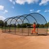 Baseball Batting Cage, 12200 X 3700 X 3050mm Freestanding Portable Batting Cage, Hitting Cages with 4-Ply Knotless Polyester & Pitching Machine