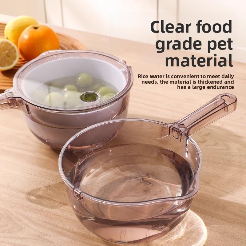 Kitchen Multifunctional Hand Wash Free Handle for Washing Vegetables Fruits and Draining Basket