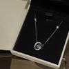 Womens Mobius Necklace Zircon Clavicle Chain Light Luxury Small Party