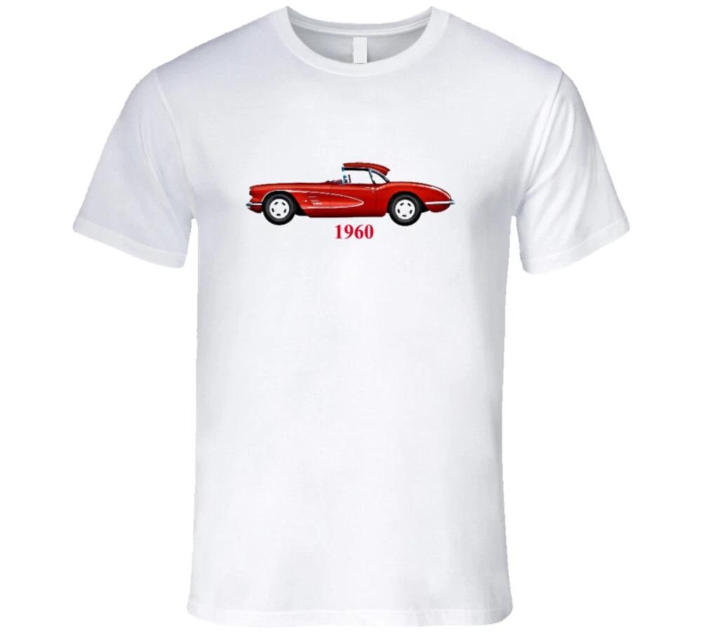 1960 Red Chevrolet Corvette Premium Shirt Classic Gift Dad T Shirt 2XL