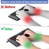 BOOMIBOO Klarer Acryl Schräg gestellter Computer-Tastaturhalter für Ergonomisches Tippen, Tastaturständer mit Silikon-Anti-Rutsch-Streifen, 11,8 x 5,1 Zoll Tastatur T