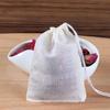 20Pcs Spice Bags with Drawstring Natural Cotton Muslin Bags for Tea Herbs
