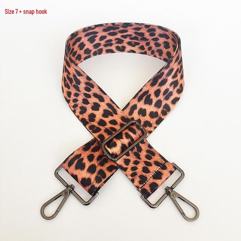 Colorful Leopard Print Adjustable Shoulder Strap - 5CM Wide, Single Shoulder, Crossbody.