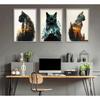 Funny Animals Canvas Wall Art Cute Black Cat and Forest Theme Pictures Wall Decor Abstract Sunset Mounta Nature Landscape Poster Painting Prints