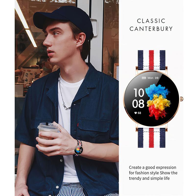 New Ultra Thin Smart Watch Women  AMOLED 360*360 HD Pixel Display Always Show Time Call Reminder Smartwatch Ladies AVE