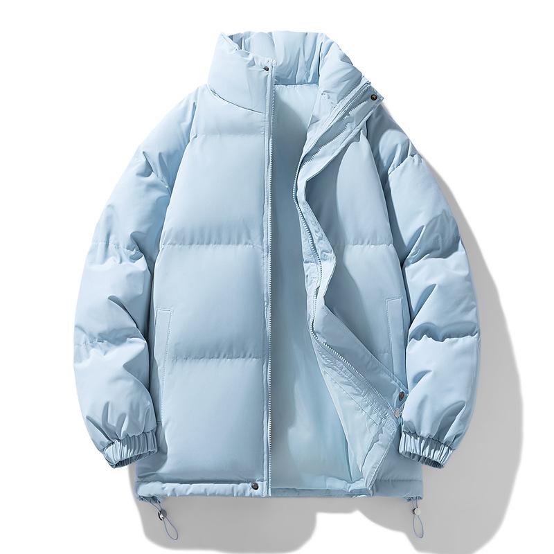 Winter Warm Jackets for Men Quilted Casual Lightweight Windproof Coat With Pockets Stand Collar Work Windbreakers Jacket Men's Thermal Cargo Jackets
