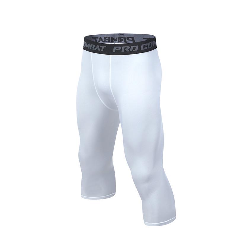 Quick-Dry High-Elastic Cropped Sports Leggings, Available In 9 Colors, Ideal for Fitness, Outdoor Training, and Basketball, Sweat-Absorbing Design.