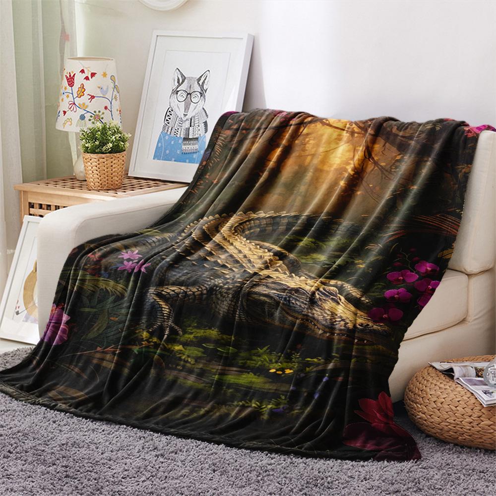 1PC Structural composition Print FlAannel Blanket, High quality Comfortable for All Seasons, Home Decor, Warmth and Comfort