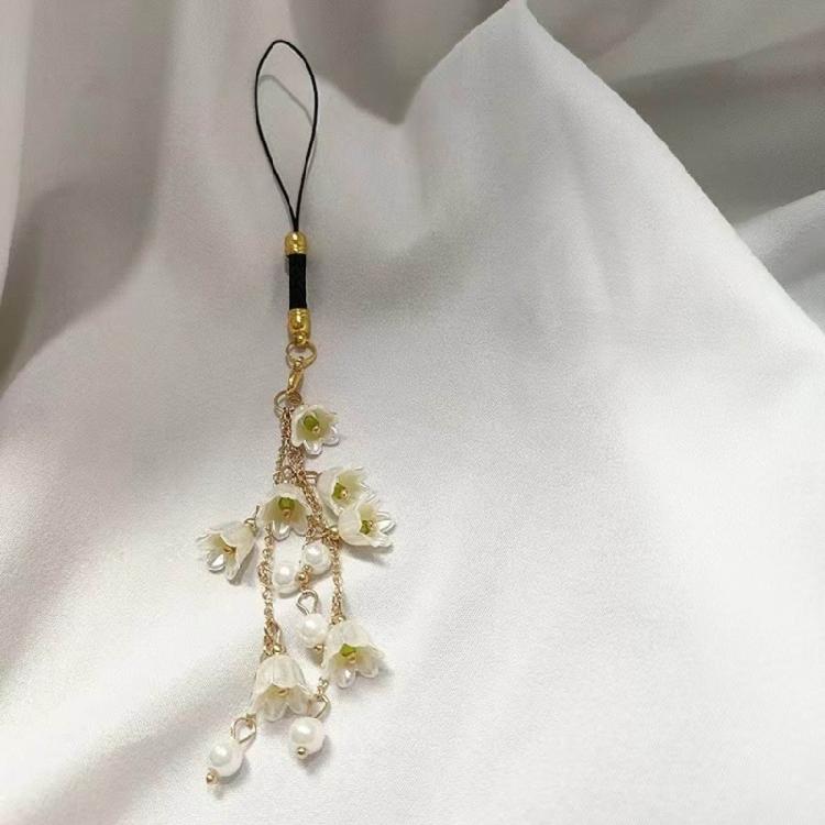 Fashion Orchids Phone Charm Cute Accessory Flower Pendant Keychain Car Keyring