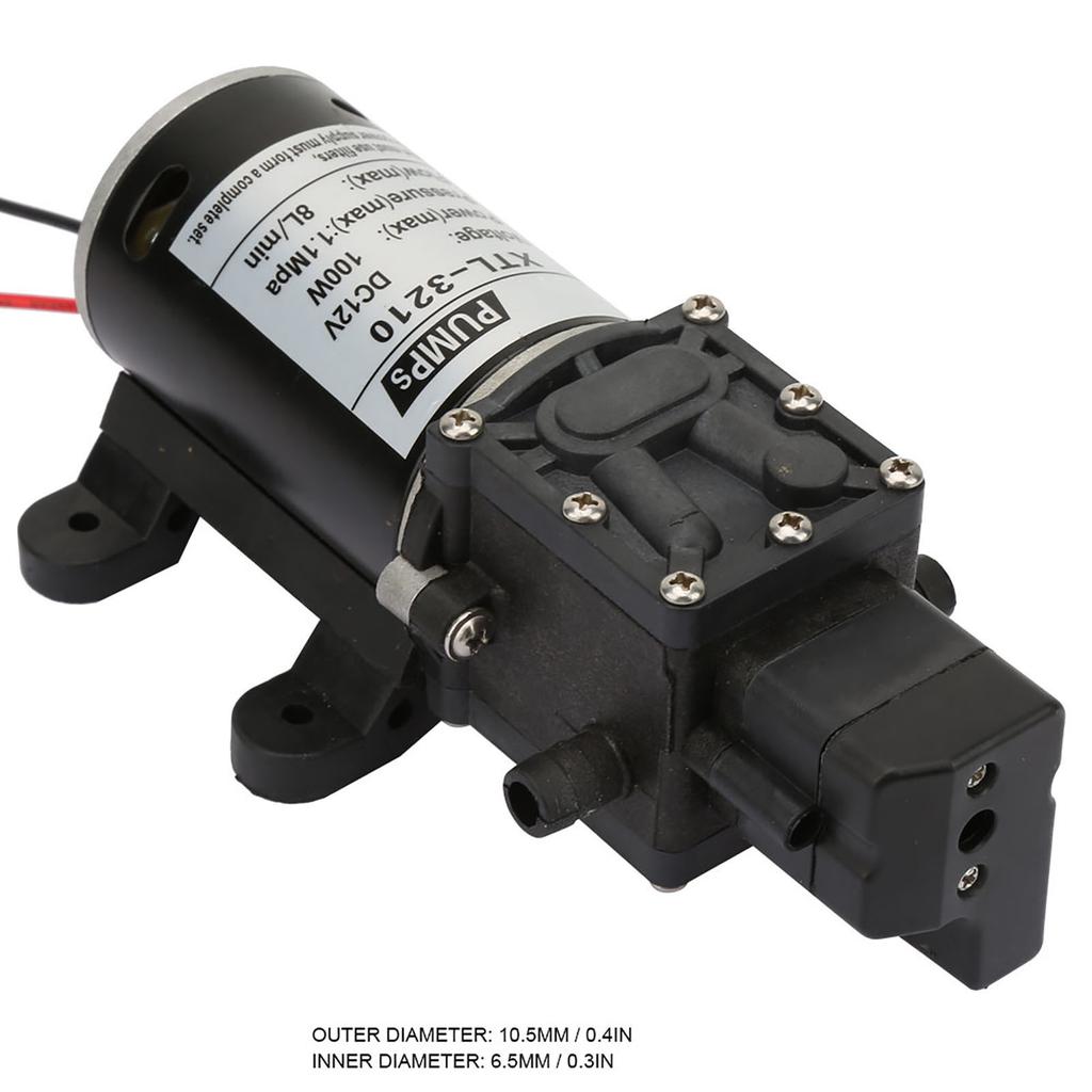 Electric Diaphragm Self Priming High Pressure Water Pump With Pressure Switch 12V 100W