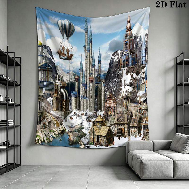 HoMM Game Wall Tapestry Aesthetic Wall Hanging Printed Fabric Blanket Decorative Tapestries for Bedroom Living Room Home Decor