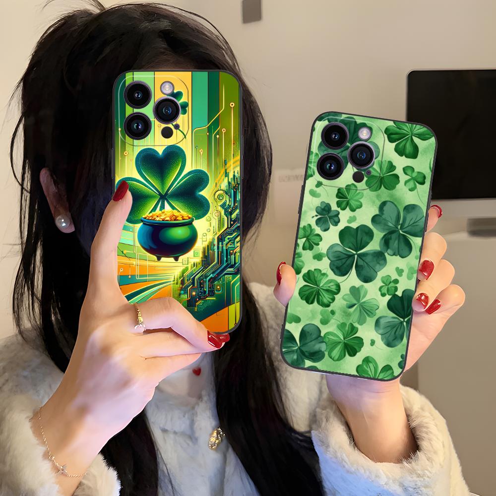 Saint Patrick's Day Mobile Phone Case for iPhone 17 16 15 14 13 12 11 X XR XS 8 7 Air Pro Max Plus Mini Colorful Cover Cover