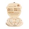 Baby Tooth Box Wooden Kids Milk Teeth Organizer Storage Boys Girls Baby Souvenirs Gifts Keepsakes Spanish/Dutch/French/German