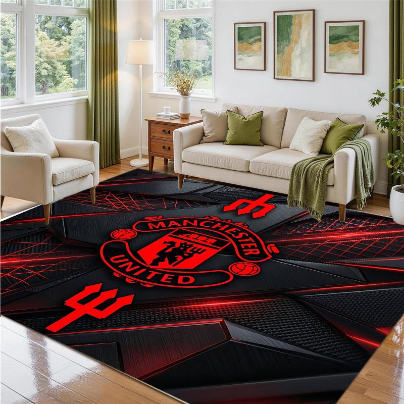 Manchester United Design Kristall Samt Teppich Weiche Dekorative Matte für Schlafzimmer Eingang