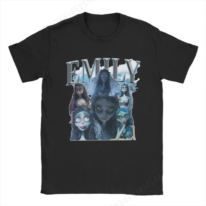 Emily The Corpse Bride Retro 90s T-Shirt for Unisex Creative Cotton Tee Shirt O Neck Short Sleeve T Shirts Printing Clothing