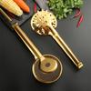 Stainless Steel Golden Mesh Food Tong Frying Oil Strainer Steak BBQ Clip Filter Spoon Colander Kitchen Utensils