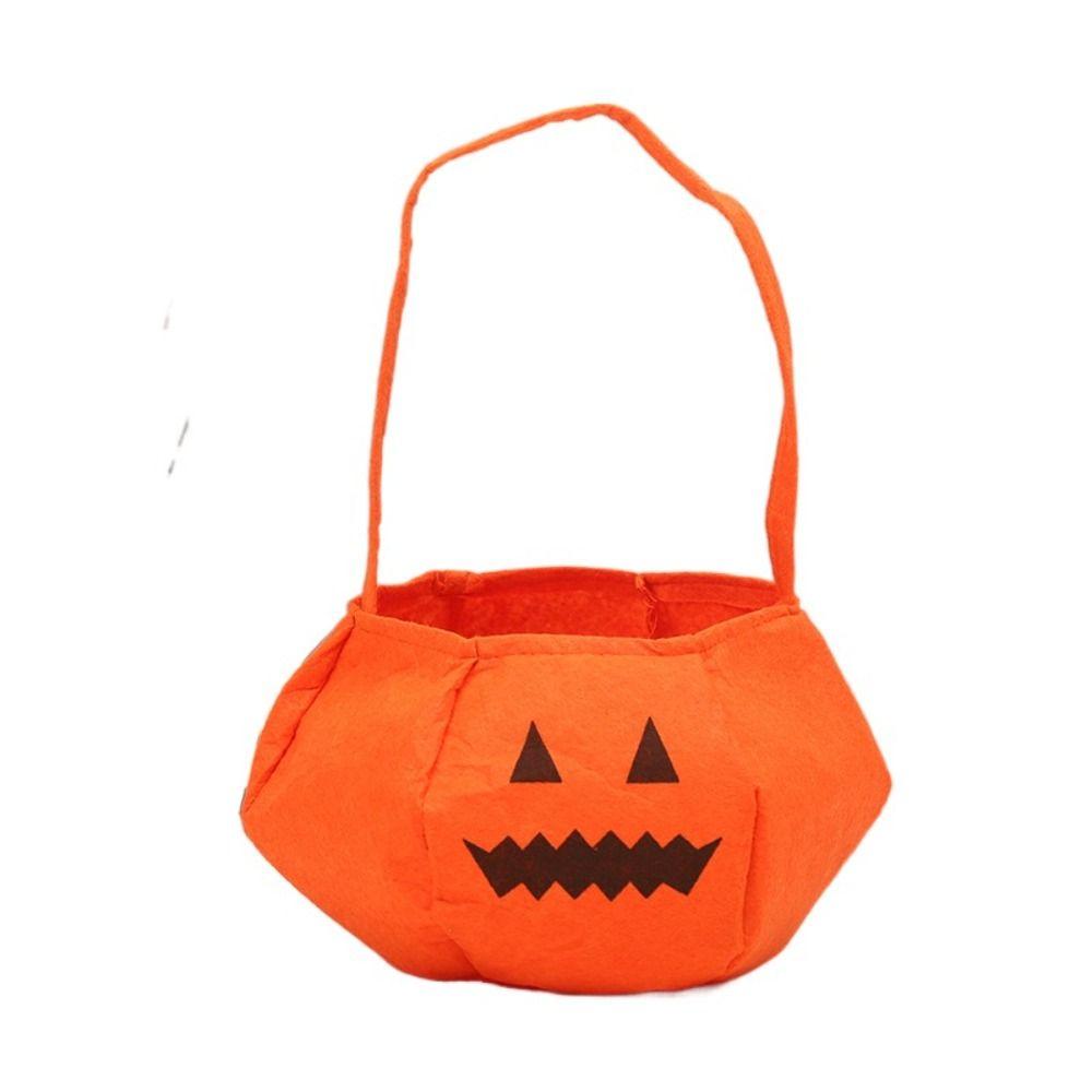 Ghost Halloween Candy Bag Cloth Pumpkin Candy Bag Portable Pumpkin Bag  Party
