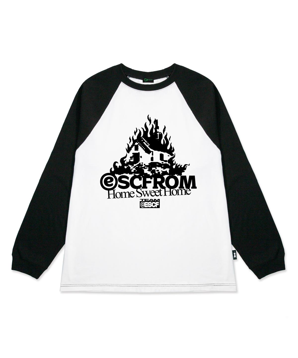 Escape From Burning Sweet Home Print Long Sleeve Black L