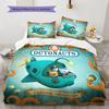 Octonauts Glory Bedding Quilt Set Quilt Cover Pillowcase Home Decoration Birthday Gift (1 * Duvet Cover + 2 * Pillowcase, Without Core)
