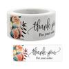 1 Roll Thank You Stickers Adhesive Roll Perfectly for Envelopes Sealing Gift Wrapping and DIY Crafts