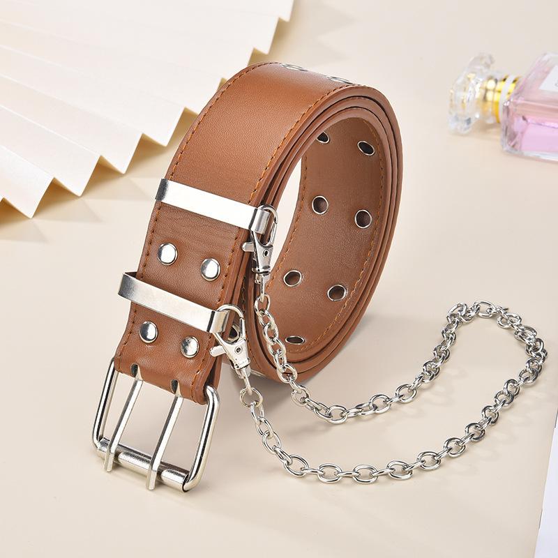 Belt Female Star Chain Belt Hollow Male Hip Hop Dual-Purpose Bf Style Hip Hop Casual Pants Belt