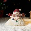 Glowing Snowman Statue Nightlight Cartoon Snowman Figurine  Festival