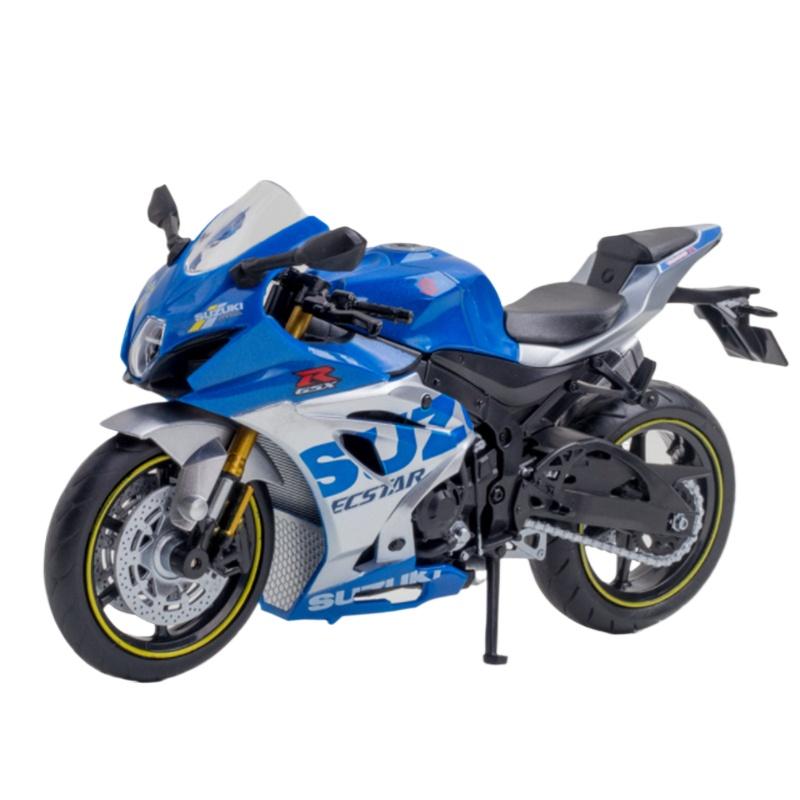 1/12 Suzuki GSX-R1000R Alloy Racing Motorcycle Model Diecast Street Cross-Country Motorcycle Model Simulation Childrens Toy Gift