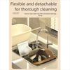 Large Capacity Dish Drainer With Roof Cover Dustproof Chopsticks Organizer  Household