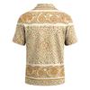 Men's Short Sleeve Polo Shirt Hawaiian Style Loose Fit Casual Top with Print and Classic Collar for Daily Wear