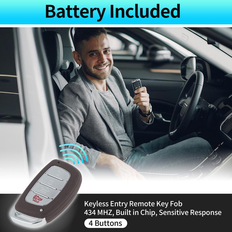 X Autohaux 434 MHz CQOFD00120 Keyless Entry Remote Key Fob for Hyundai Elantra 2017 2018