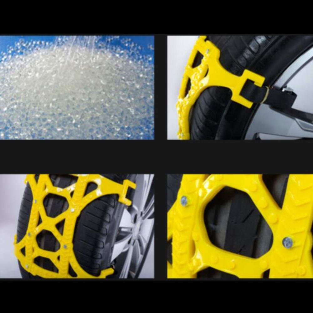 6 Stück Schneeketten Auto Reifen Anti-Rutsch-Ketten Verdickte Rindensehnen Radkette Winter Schnee Schlamm Straße Fahrbahnsicherheit Auto Radketten