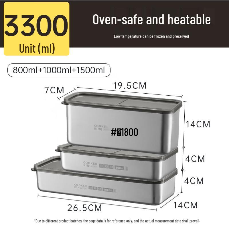 Chuda Huang 304 Stainless Steel Refrigerator Food Storage Set