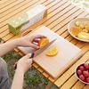 300CM/Role Venkovní Jednorázová Podložka na Krájení s Obousměrným Posuvným Řezačem Kempování BBQ Piknik Protiskluzová Podložka na Krájení Masa Zeleniny