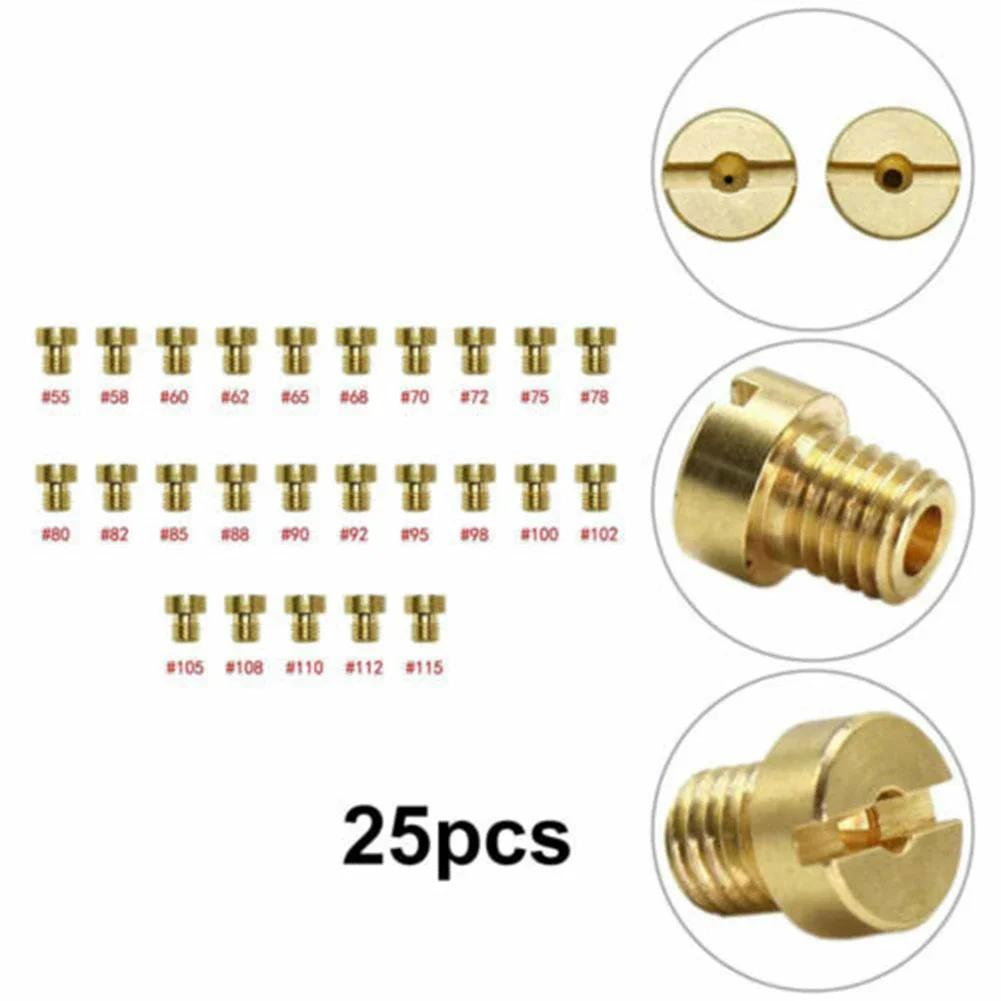 25x Hauptdüse 55-115 M6 Für Dellorto & Für Mikuni Vergaser 6mm Vergaser Injektordüse Geeignet Für Dellorto PHNL Für PHVA