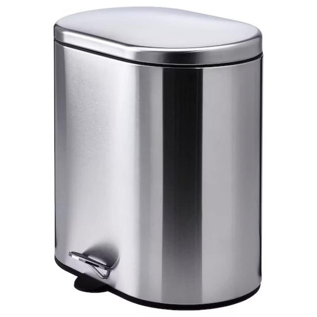IKEA STABBEN: Pedal-operated trash can, 20L, stainless steel (005.112.18)