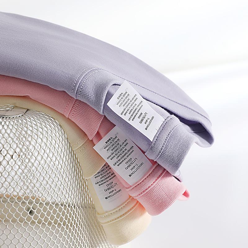 230g Pure Cotton White Short-Sleeve Crew Neck T-Shirt