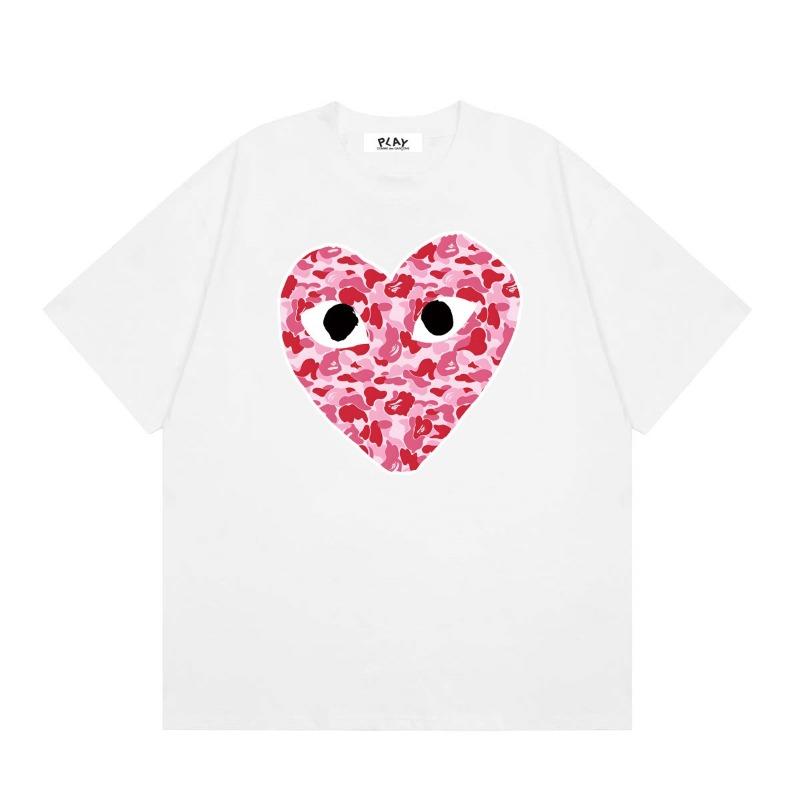 VibeStreet NUOVA T-shirt 100% Cotone T-shirt da Uomo a Forma di Cuore Donna Nuova Marca Originale T-shirt Top da Uomo Estate Manica Corta Moda Ami Amoring