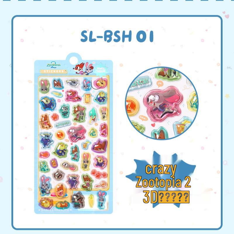 Popular 3D Animal Cartoon Crystal Stickers for Kids' Phone Cases