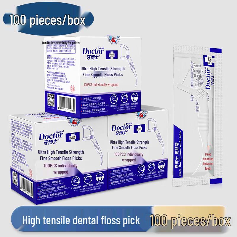 Dr. Tooth Ultra High Tension Silky Dental Floss Picks