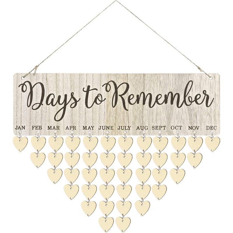 Heart-Shaped Wooden Hanging Sign - Home Decoration Pendant & Creative Message Board