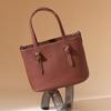 Style Messenger Bag Women's High Sense Spring and Summer New Simple Leather Women's Bag Light Luxury Fashion Portable Bucket Bag