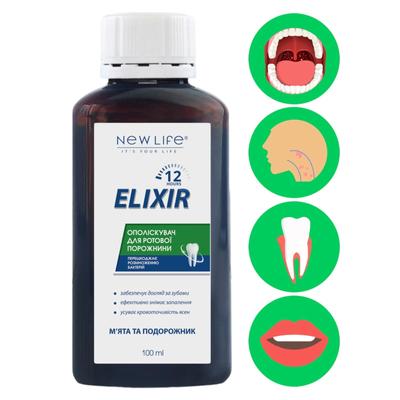 Mundwasser Elixir New Life Entzündungshemmende Wirkung, natürliche Zusammensetzung 100 ml