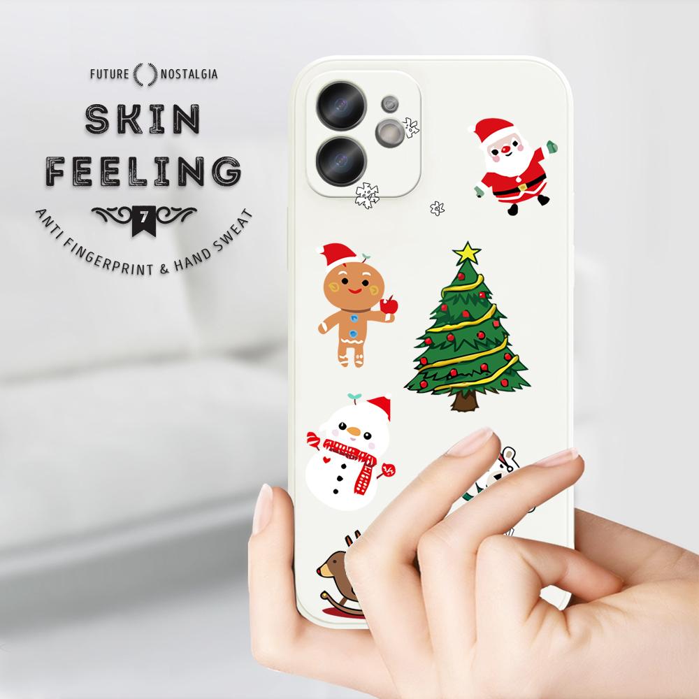 Lovely Christmas Xmas Phone Case for Redmi Xiaomi POCO Note 10 Pro 9 9A 9T 10C 8 7 11 Lite 5G X3 M3 Square Edge Soft Full Camera Protect Cover Cases