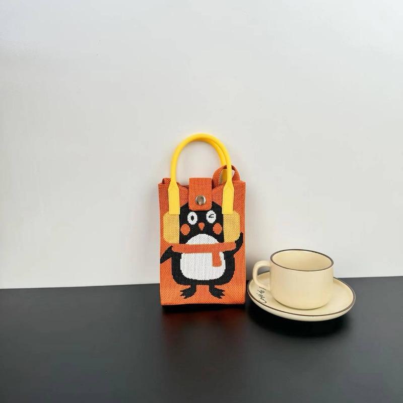 Premium Sense Ns Mobile Phone Bag New Cartoon Knitted Bag Dopamine Niche Versatile Messenger Shoulder Bag Handbag