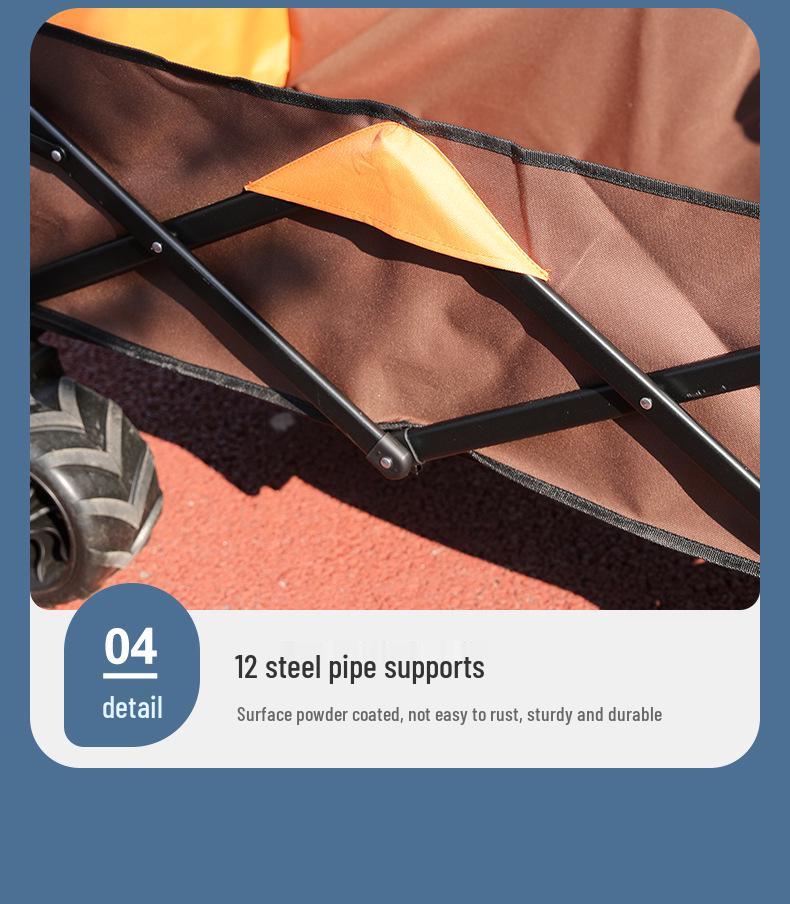 8-Inch Folding Hand Push Cart for Camping, Photography, and Shopping