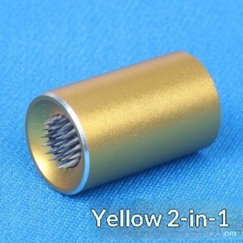 2 In 1 Pool Cue Tip Shaper Scuffer Durable Aluminum Billiard Cue Tip Repair Tool for Billiard Competition Use жёлтый