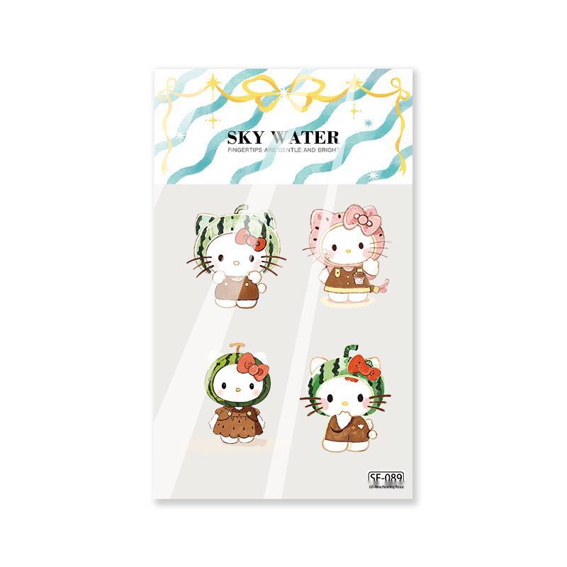 SKY Cute Kitty Cat Watermelon Nail Art 6D Embossed Stickers for Phone & DIY Decor