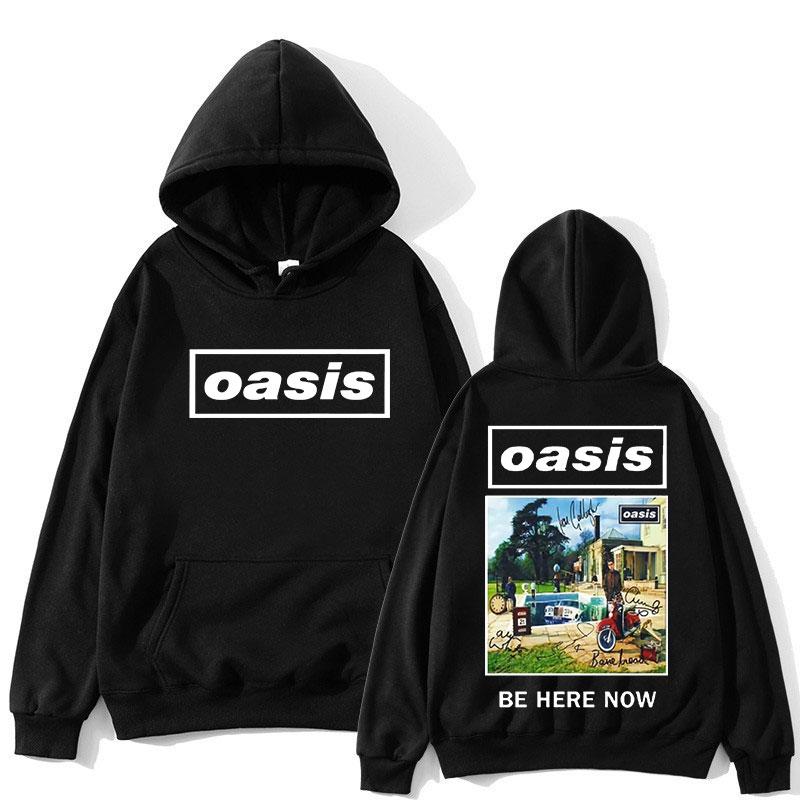 O-Osis Hoodies Britische Rockband Vintage Kapuzenpullover Herren Damen Hip Hop Mode Lange Ärmel Beliebter Pullover Streetwear