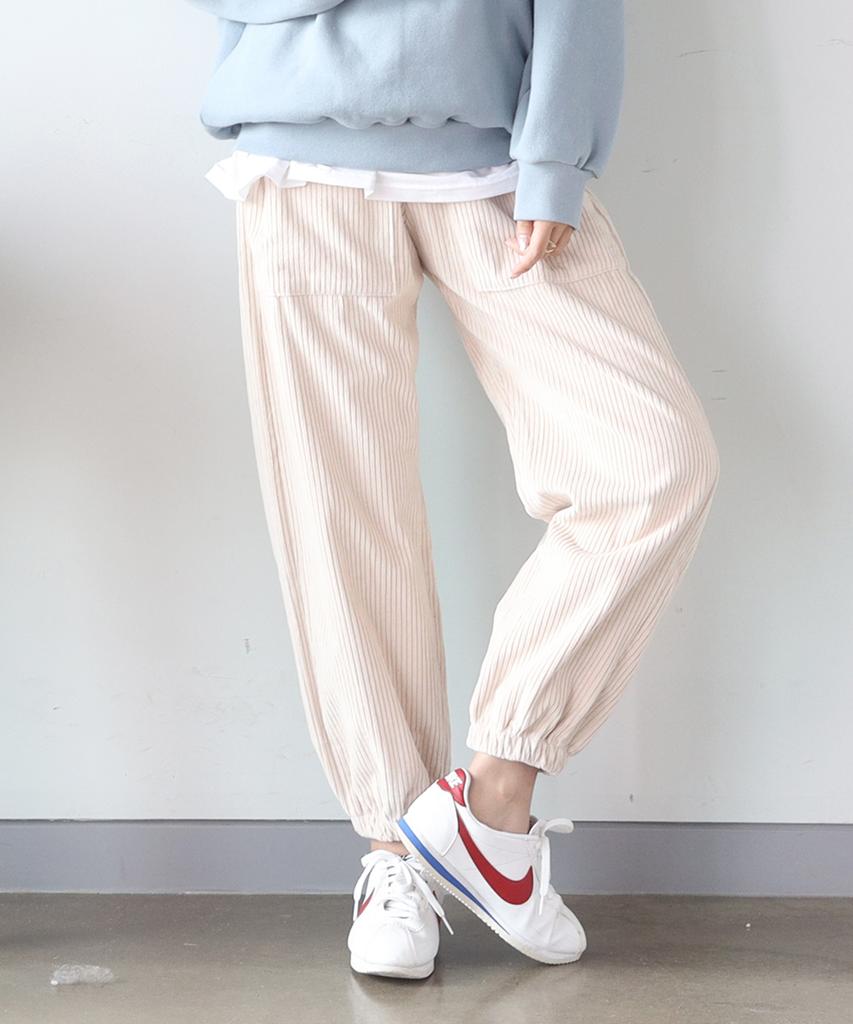 Jikeulib Corduroy String Banding Jogger Pants